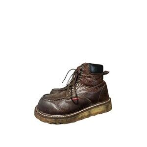 Sureway Brown Leather Mens Safety Composite Toe Work Industrial Boots 9.5 Used